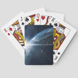 earth moon and sun playing cards