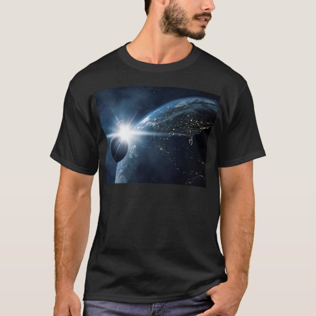 earth moon and sun T-Shirt (Front)