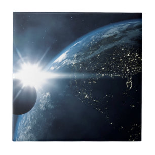 earth moon and sun tile