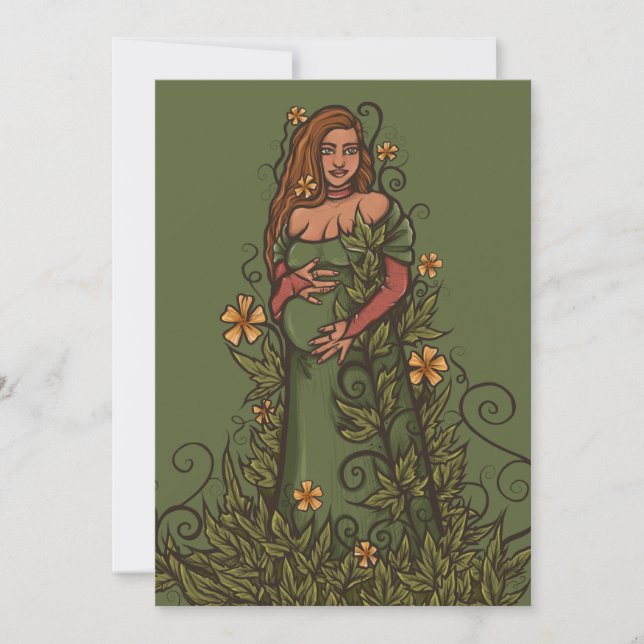 Earth Mother Goddess Druid Invitation (Front)