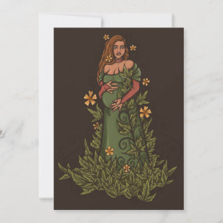 Earth Mother Goddess Druid Invitation