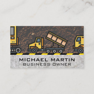 Earth Mover   Construction Vehicles   Dirt concret Business Card