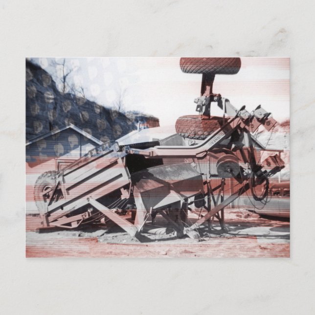 Earth Moving Equipment Operating Engineer Flag Postcard (Front)