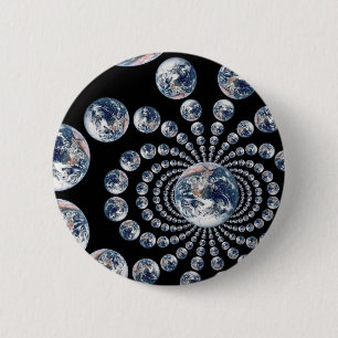 EARTH Multi Visual Echo 2 Inch Round Button
