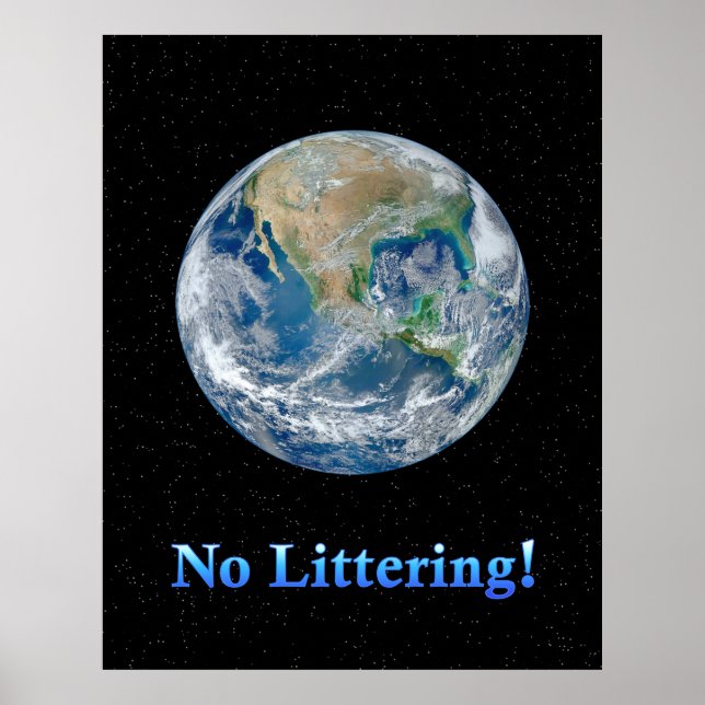 Earth No Littering - Poster Redimensionnable (Devant)