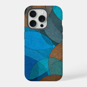 Earth & Ocean: Abstract Flow in Blue and Brown iPhone 15 Pro Case