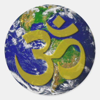 Earth - Om Sweet Home Classic Round Sticker
