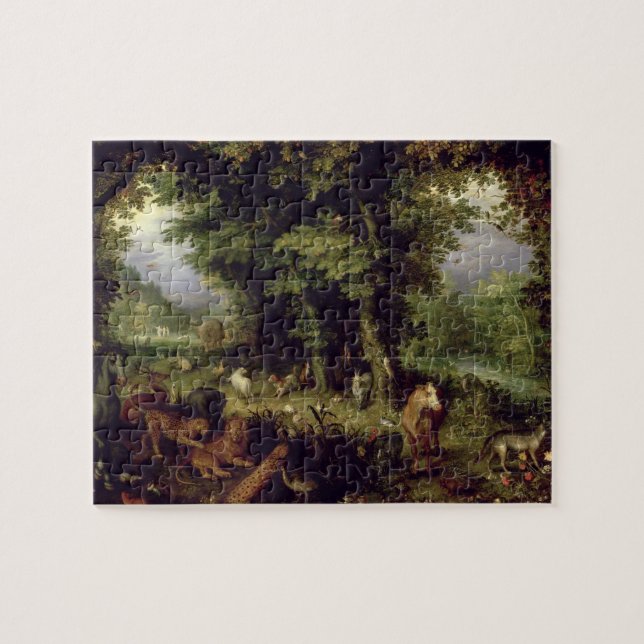 Earth or The Earthly Paradise, 1607-08 (oil on cop Jigsaw Puzzle (Horizontal)