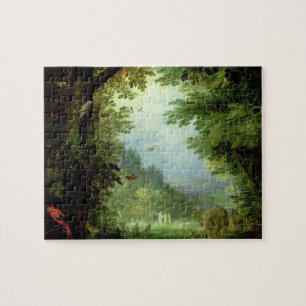 Earth or The Earthly Paradise, detail of Adam and Jigsaw Puzzle