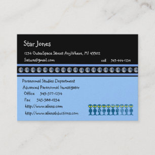 Earth OutSpace Planets Business Cards