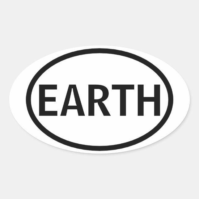 Earth Oval Sticker (Front)