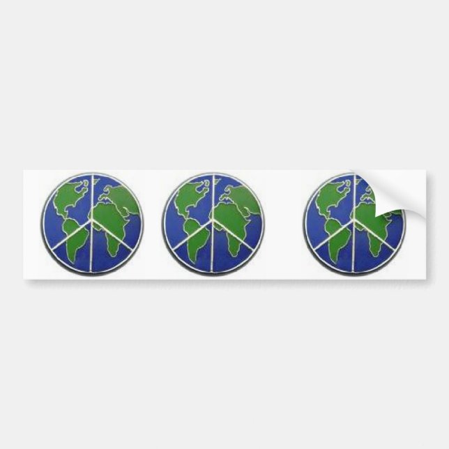 Earth Peace Bumpersticker Bumper Sticker (Front)