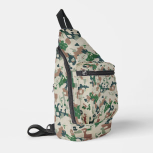 Earth Pixel Woodland  Sling Bag