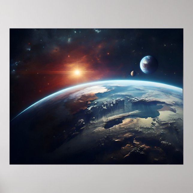 Earth planet from the space poster (Front)