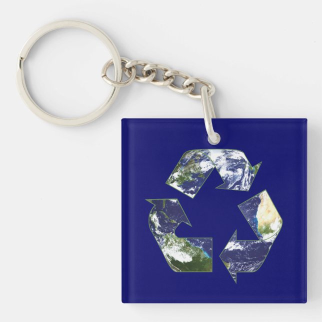 Earth - Recycling Keychain (Front)