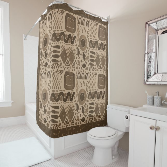 Earth Rhythms- Ethnic African Pattern in Brown (In Situ)