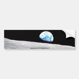 Earth rise bumper sticker