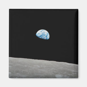 Earth Rising Above The Lunar Horizon. Magnet