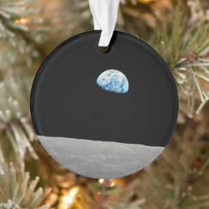Earth Rising Above The Lunar Horizon. Ornament