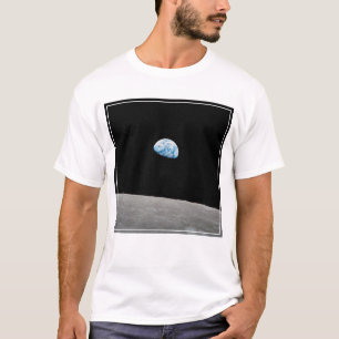 Earth Rising Above The Lunar Horizon. T-Shirt