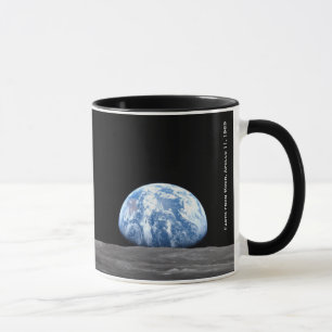 Earth Rising Over Moon, Apollo 11, 1969 Mug