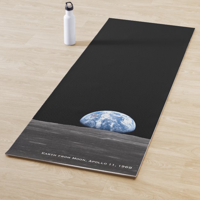 Earth Rising Over Moon, Apollo 11, 1969 Yoga Mat (In Situ)