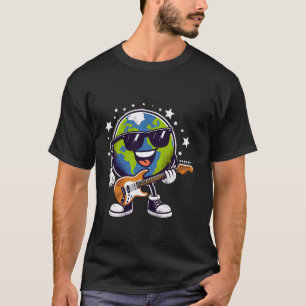 Earth Rock Star Funny Planet Guitar Music Earth Da T-Shirt