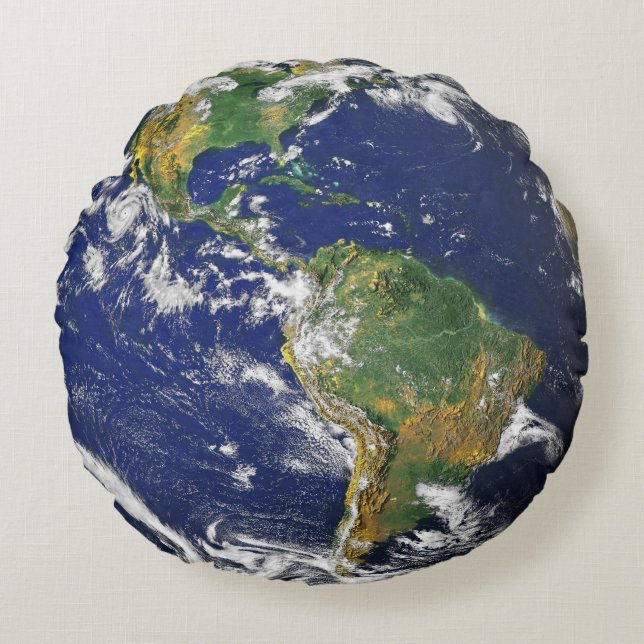 Earth Round Pillow (Front)