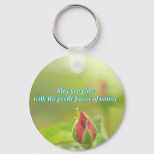 Earth’s Glow and Healing Japanese Flowers/EarthDay Keychain