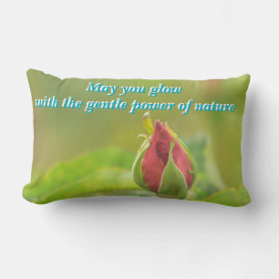 Earth’s Glow and Healing Japanese Flowers/EarthDay Lumbar Pillow