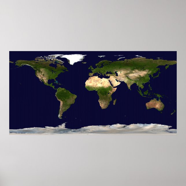 Earth Satellite Image Poster (Front)