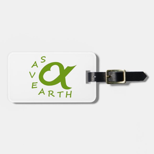 earth save luggage tag (Front Horizontal)