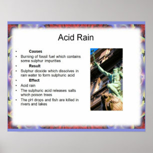 Earth science, Environment acid rain Poster