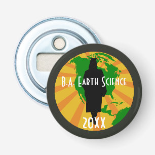 Earth Science Graduate Badge (Female) Bottle Opener