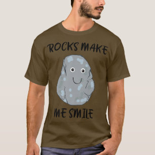 Earth Science Ironic Saying Rocks Make Me Smile Pr T-Shirt