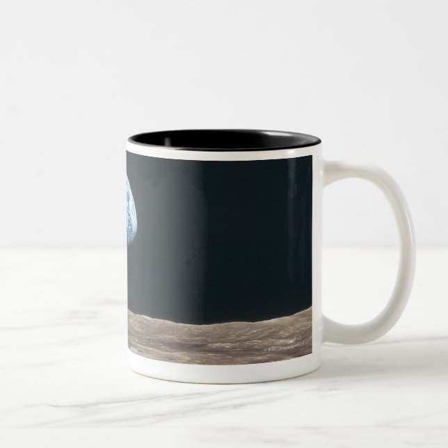 Earth Seen from the Moon Two-Tone Coffee Mug (Right)