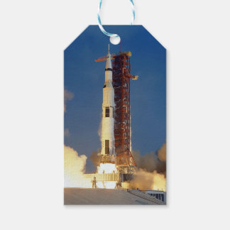 Earth Shakes as Saturn V Blazes Skyward to Moon Gift Tags