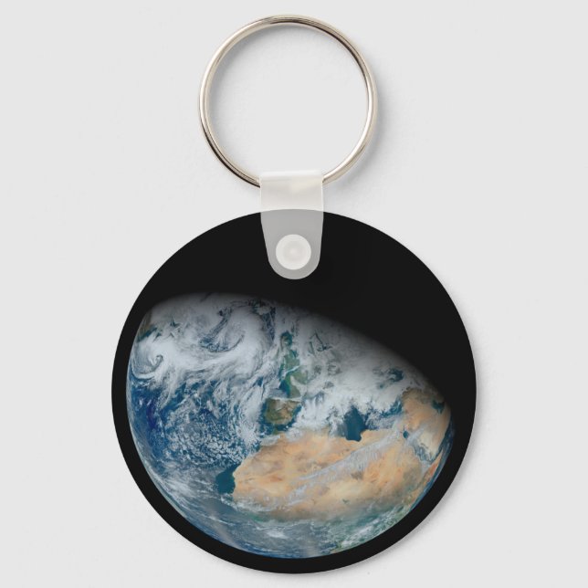 Earth Showing North Africa And Southwestern Europe Keychain (Front)