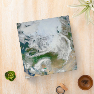 Earth Showing The Arctic, Europe And Asia. Binder