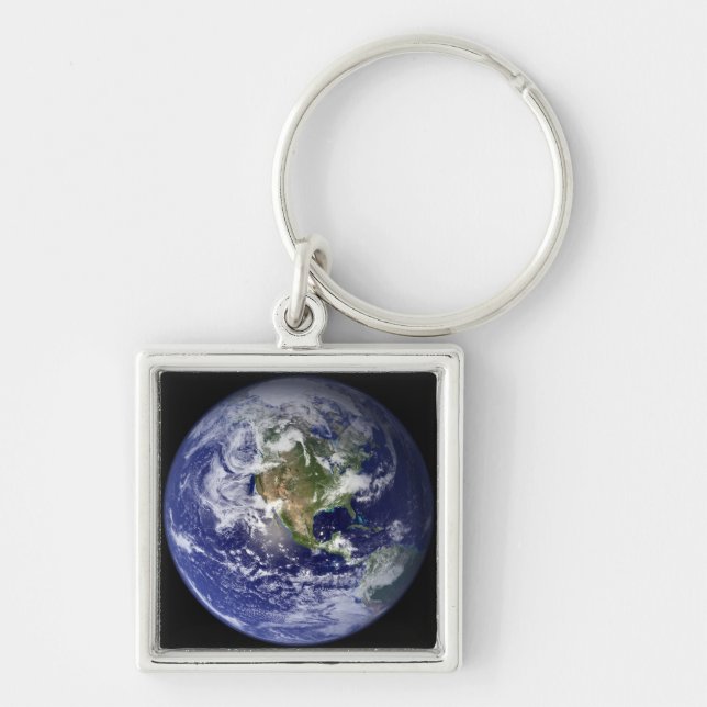 Earth showing the western hemisphere keychain (Front)