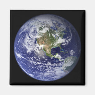 Earth showing the western hemisphere magnet