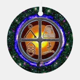 Earth Signs Ceramic Ornament