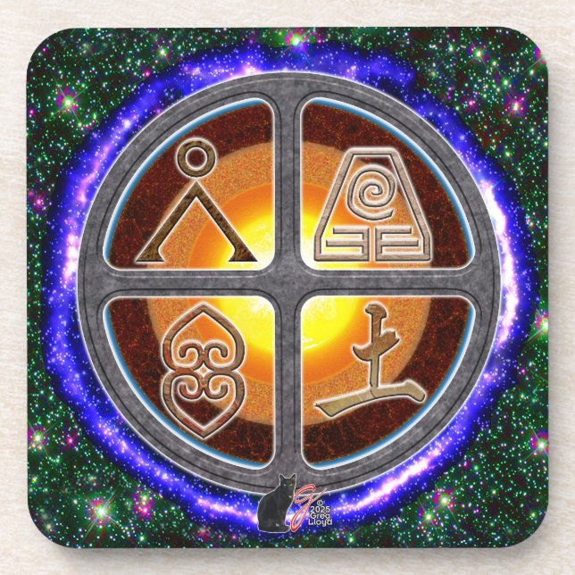 Earth Signs Coaster (Front)
