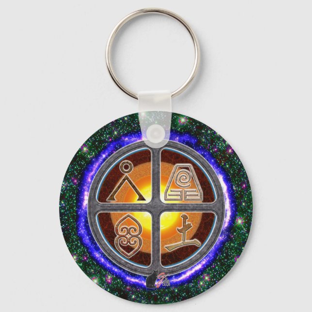 Earth Signs Keychain (Front)