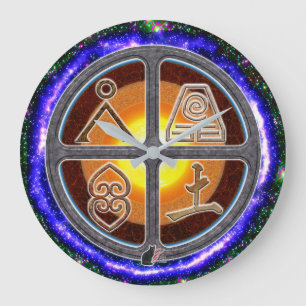 Earth Signs Large Clock