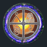 Earth Signs Magnet<br><div class="desc">According to science, modern humans appeared around 300, 000 years ago; an eye-blink in the 4.54 billion years of Earth’s existence. For millennia humans have known the Earth as the beginning and end of all forms of life. Symbols and icons expressly representing the Earth have occurred throughout human history. Each...</div>