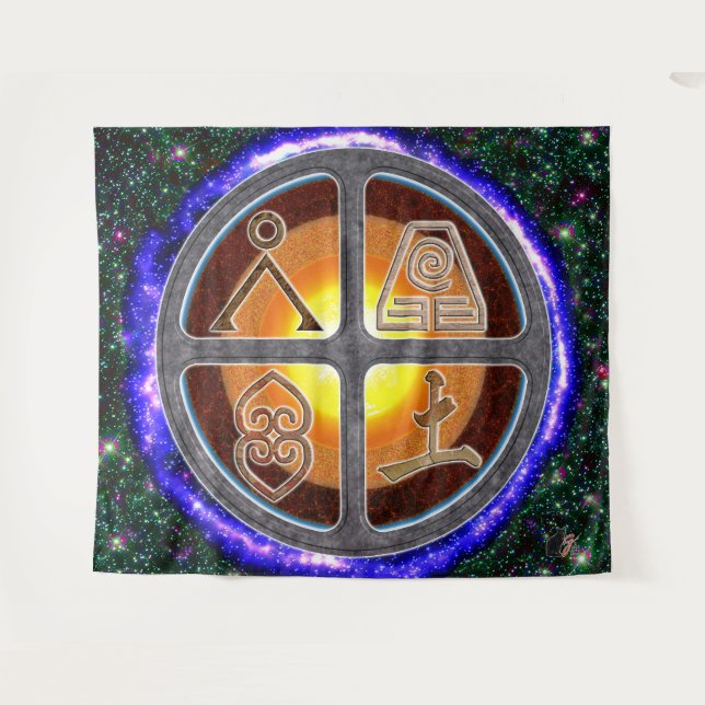 Earth Signs Tapestry (Front (Horizontal))