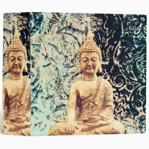 Earth Sitting Buddha Elegant Zen Enlightenment Binder