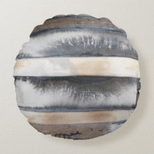 Earth & Smoke I Round Pillow