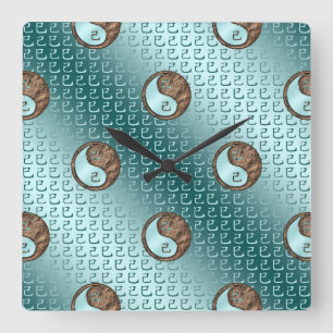 Earth Snake Square Wall Clock